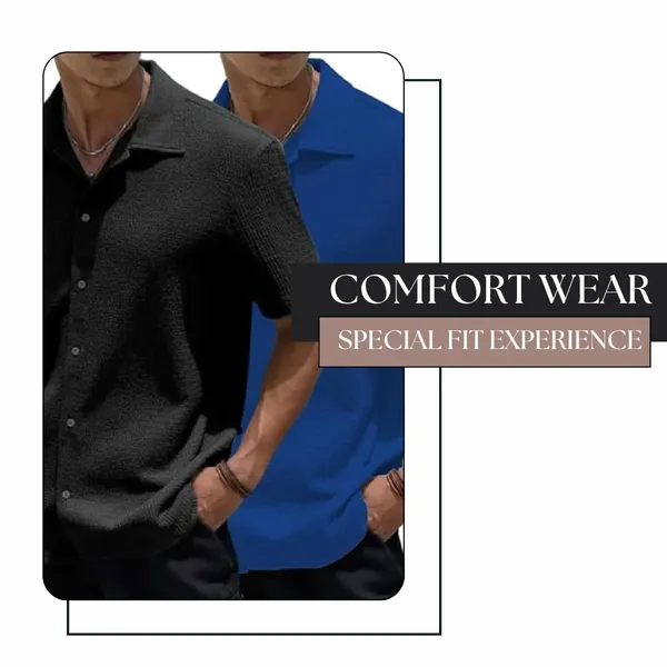 Black_&_Blue_Premium_Poly_Cotton_Casual_Shirt_For_Men_(Pack_Of_2)