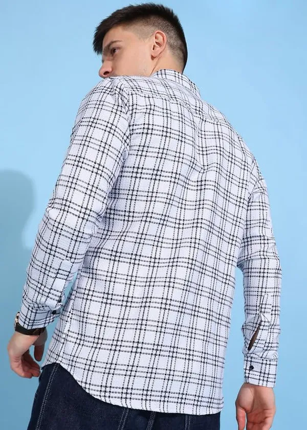 Sky_Blue_Premium_Poly_Cotton_Checkered_Shirt_For_Men