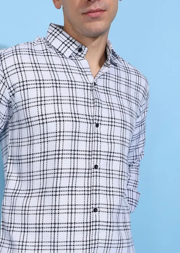 Sky_Blue_Premium_Poly_Cotton_Checkered_Shirt_For_Men