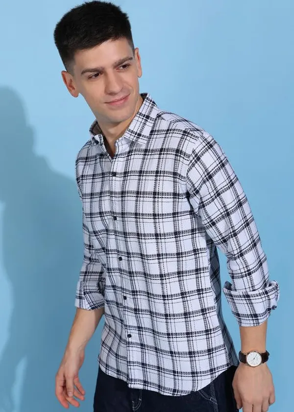 Aqua_Blue_Premium_Pure_Cotton_Checkered_Shirt_For_Men