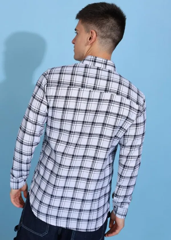 Aqua_Blue_Premium_Pure_Cotton_Checkered_Shirt_For_Men