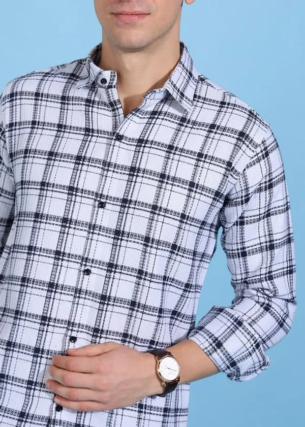 Aqua_Blue_Premium_Pure_Cotton_Checkered_Shirt_For_Men