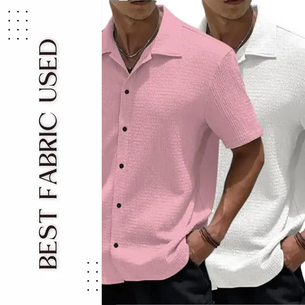 Pink_&_White_Premium_Poly_Cotton_Casual_Shirt_For_Men_(Pack_Of_2)