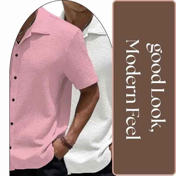 Pink_&_White_Premium_Poly_Cotton_Casual_Shirt_For_Men_(Pack_Of_2)