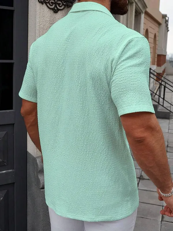 Light_Blue_Premium_Cotton_Blend_Casual_Shirt_For_Men
