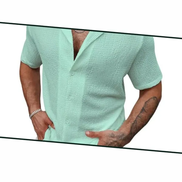 Light_Blue_Premium_Cotton_Blend_Casual_Shirt_For_Men