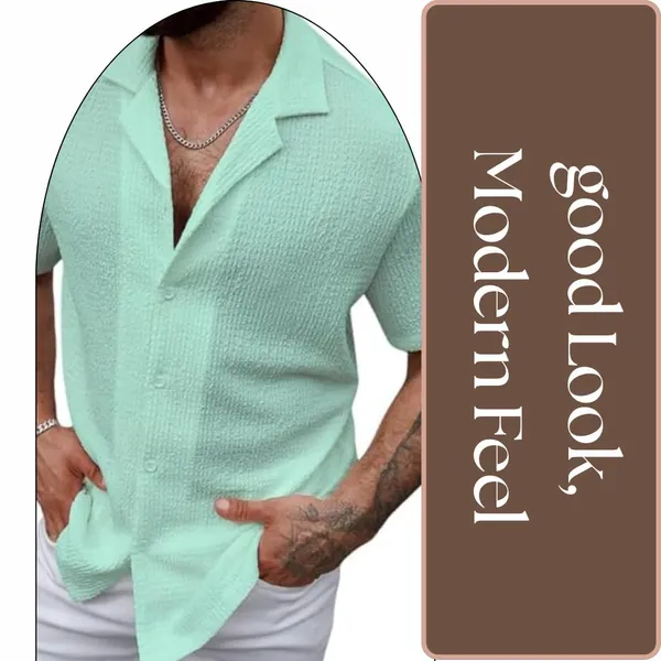 Light_Blue_Premium_Cotton_Blend_Casual_Shirt_For_Men
