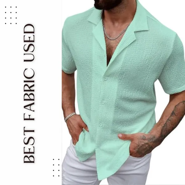 Light_Blue_Premium_Cotton_Blend_Casual_Shirt_For_Men