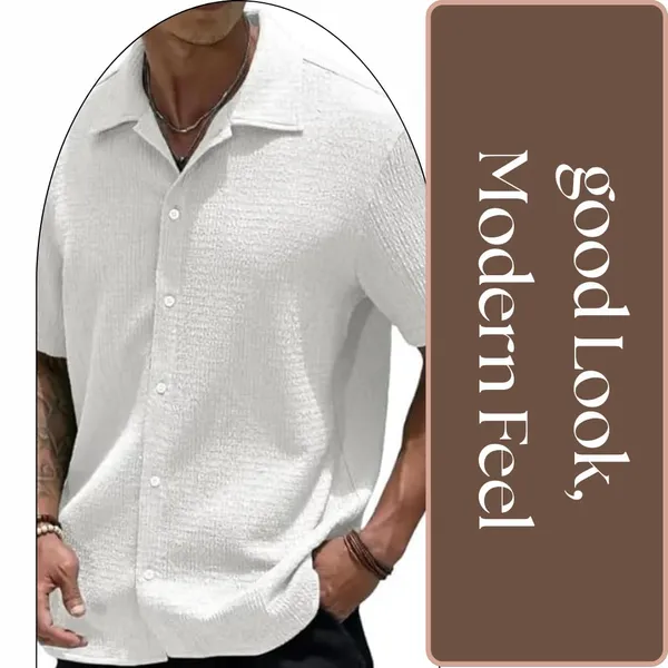 Off_White_Premium_Poly_Cotton_Half_Sleeve_Casual_Shirt_For_Men