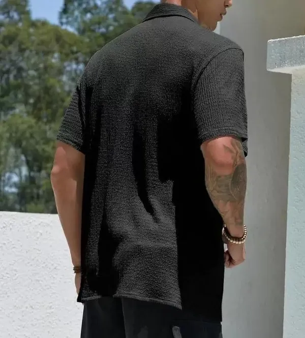 Black_Premium_Poly_Cotton_Casual_Shirt_For_Men