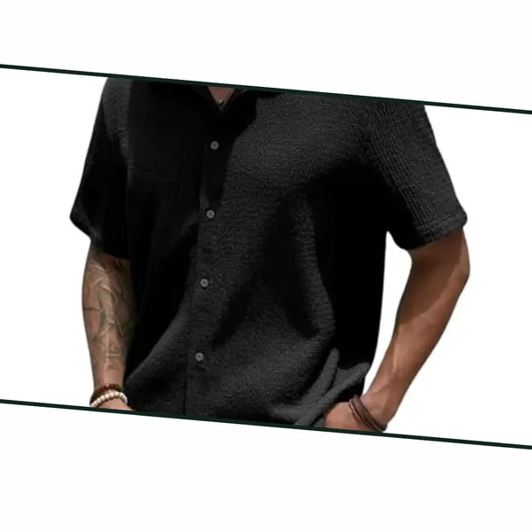 Black_Premium_Poly_Cotton_Casual_Shirt_For_Men