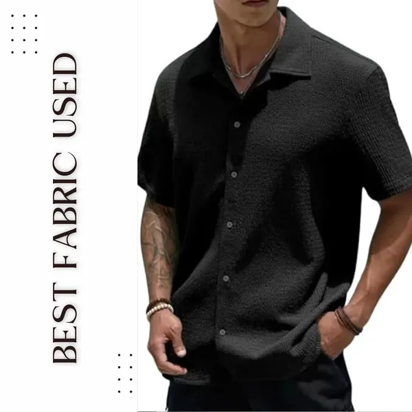 Black_Premium_Poly_Cotton_Casual_Shirt_For_Men