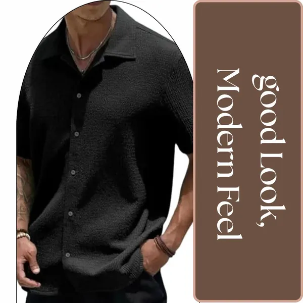 Black_Premium_Poly_Cotton_Casual_Shirt_For_Men