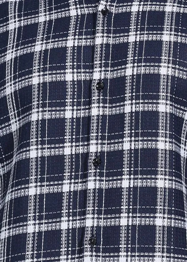 Royal_Blue_Premium_Poly_Cotton_Checkered_Shirt_For_Men