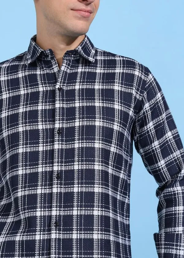 Royal_Blue_Premium_Poly_Cotton_Checkered_Shirt_For_Men