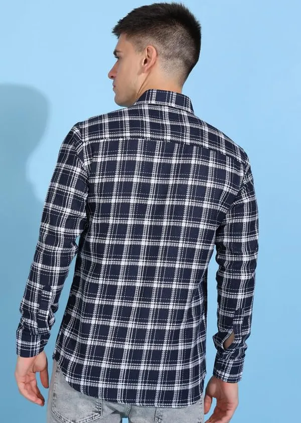 Royal_Blue_Premium_Poly_Cotton_Checkered_Shirt_For_Men