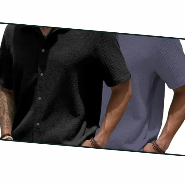 Black_&_Dark_Grey_Premium_Poly_Cotton_Casual_Shirt_For_Men_(Pack_Of_2)