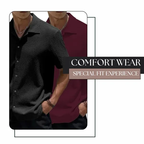 Black_&_Maroon_Premium_Poly_Cotton_Casual_Shirt_For_Men_(Pack_Of_2)