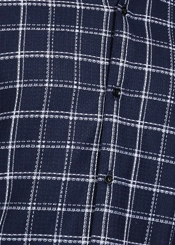 Navy_Blue_Premium_Pure_Cotton_Checkered_Shirt_For_Men