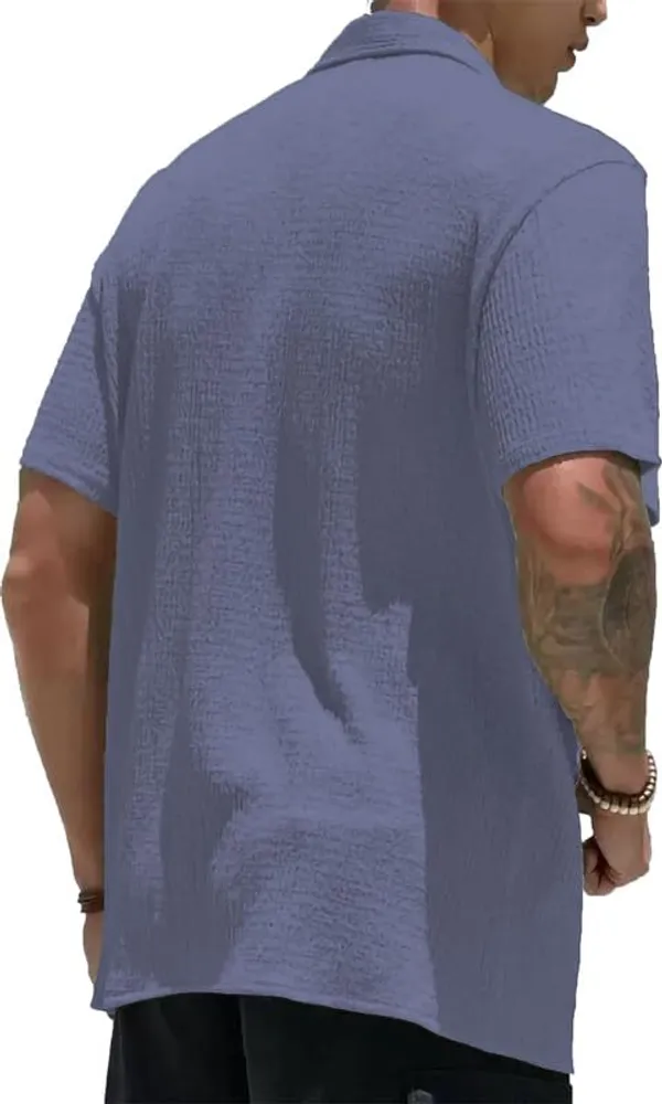 Dark_Grey_Premium_Poly_Cotton_Casual_Shirt_For_Men