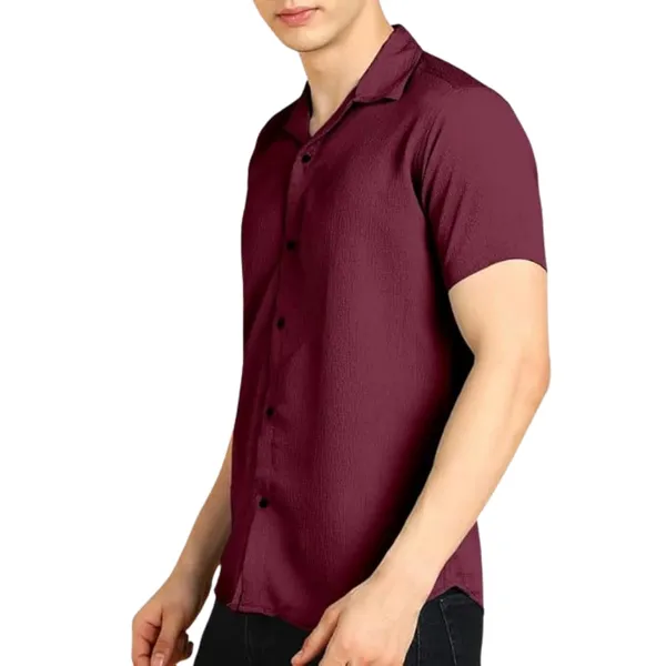 Maroon_Premium_Cotton_Blend_Casual_Shirt_For_Men