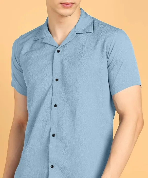 Grey_Premium_Cotton_Blend_Casual_Shirt_For_Men