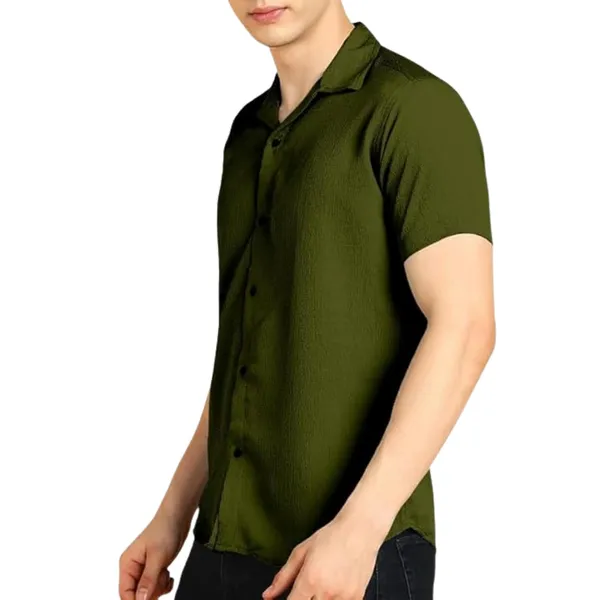Grey_Premium_Cotton_Blend_Casual_Shirt_For_Men