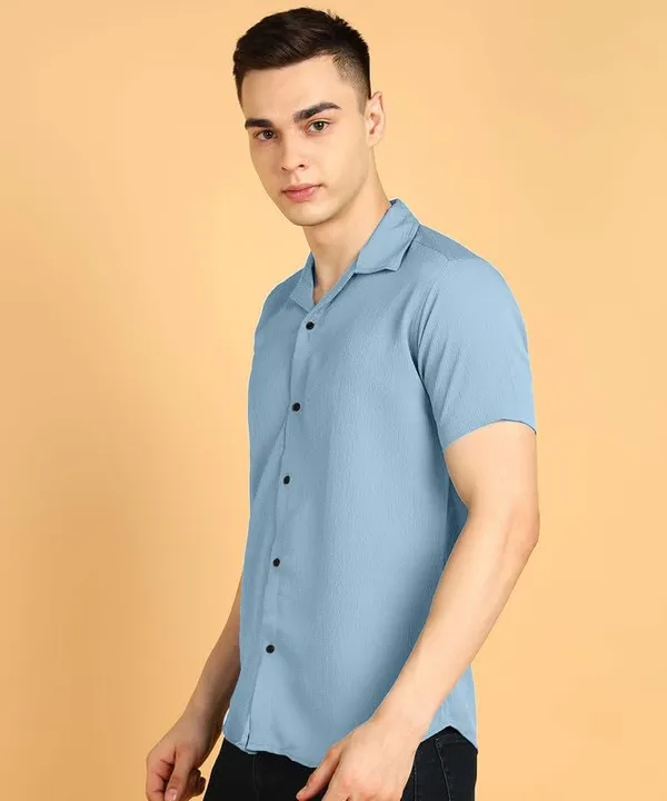 Grey_Premium_Cotton_Blend_Casual_Shirt_For_Men