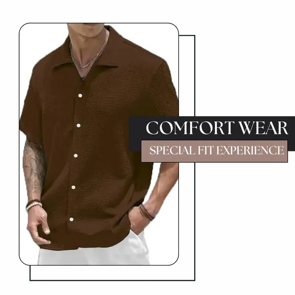 Coffee_Premium_Poly_Cotton_Casual_Shirt_For_Men
