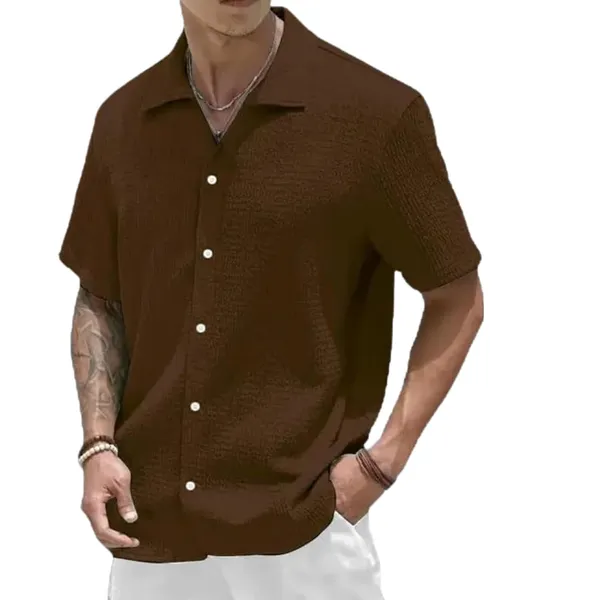 Coffee_Premium_Poly_Cotton_Casual_Shirt_For_Men