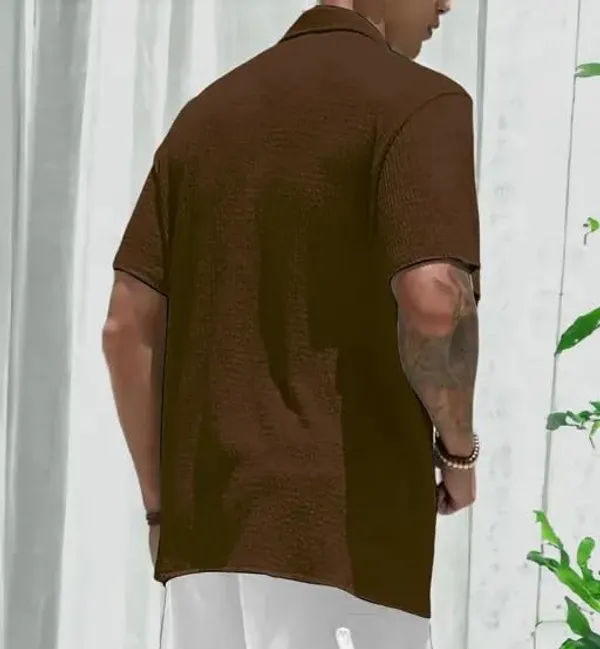 Coffee_Premium_Poly_Cotton_Casual_Shirt_For_Men