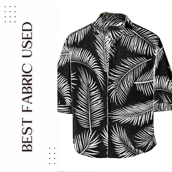 Black_Premium_Corduroy_Printed_Shirt_For_Men