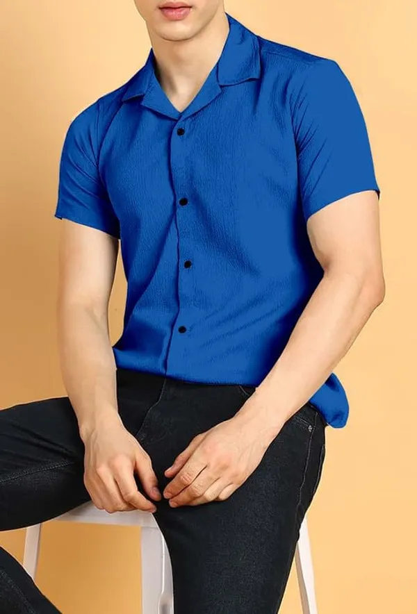 Royal_Blue_Premium_Cotton_Blend_Casual_Shirt_For_Men