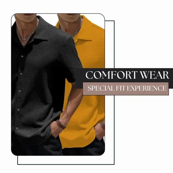 Black_&_Yellow_Premium_Poly_Cotton_Casual_Shirt_For_Men_(Pack_Of_2)