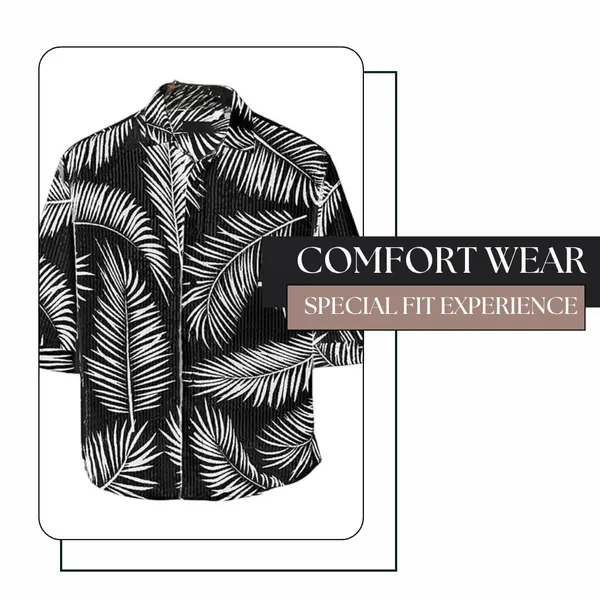 Black_Premium_Corduroy_Printed_Shirt_For_Men