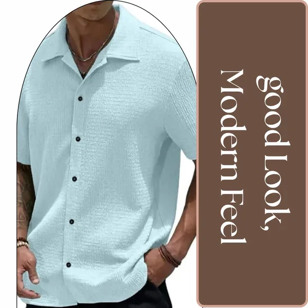 Light_Blue_Premium_Poly_Cotton_Casual_Shirt_For_Men