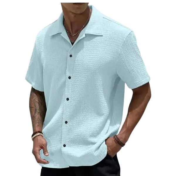 Light_Blue_Premium_Poly_Cotton_Casual_Shirt_For_Men
