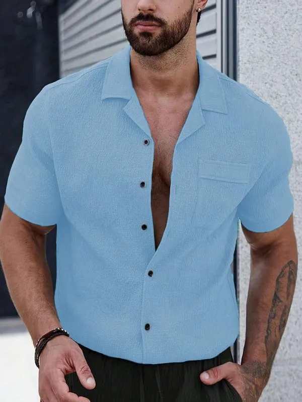 Sky_Premium_Poly_Cotton_Half_Sleeve_Casual_Shirt_For_Men