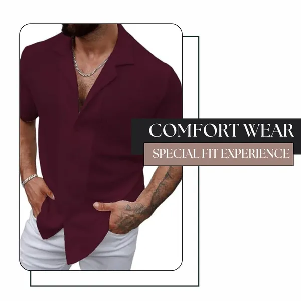 Red_Premium_Cotton_Blend_Casual_Shirt_For_Men