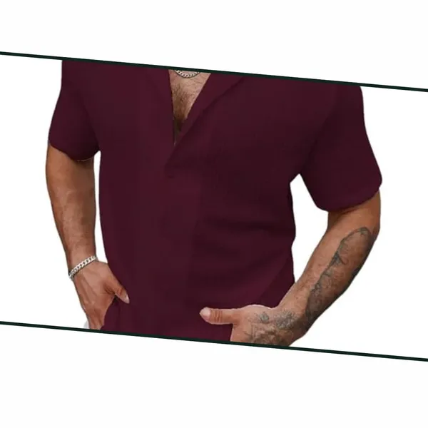 Red_Premium_Cotton_Blend_Casual_Shirt_For_Men