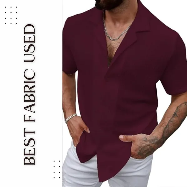 Red_Premium_Cotton_Blend_Casual_Shirt_For_Men