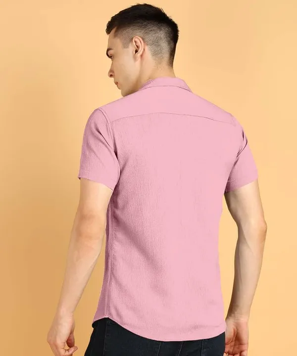 Pink_Premium_Cotton_Blend_Casual_Shirt_For_Men