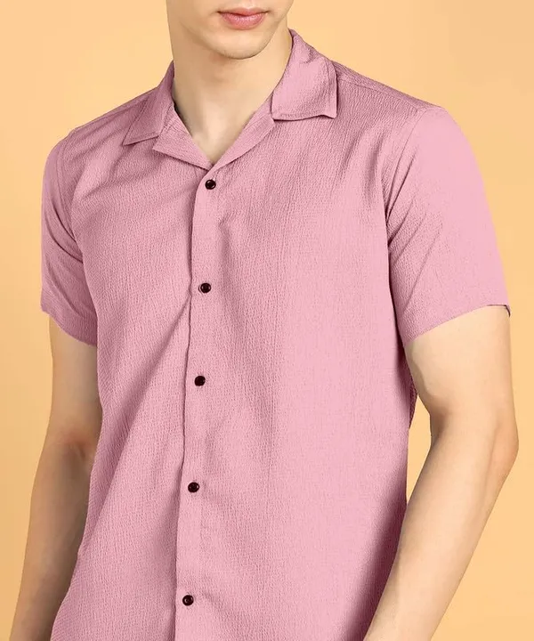 Pink_Premium_Cotton_Blend_Casual_Shirt_For_Men