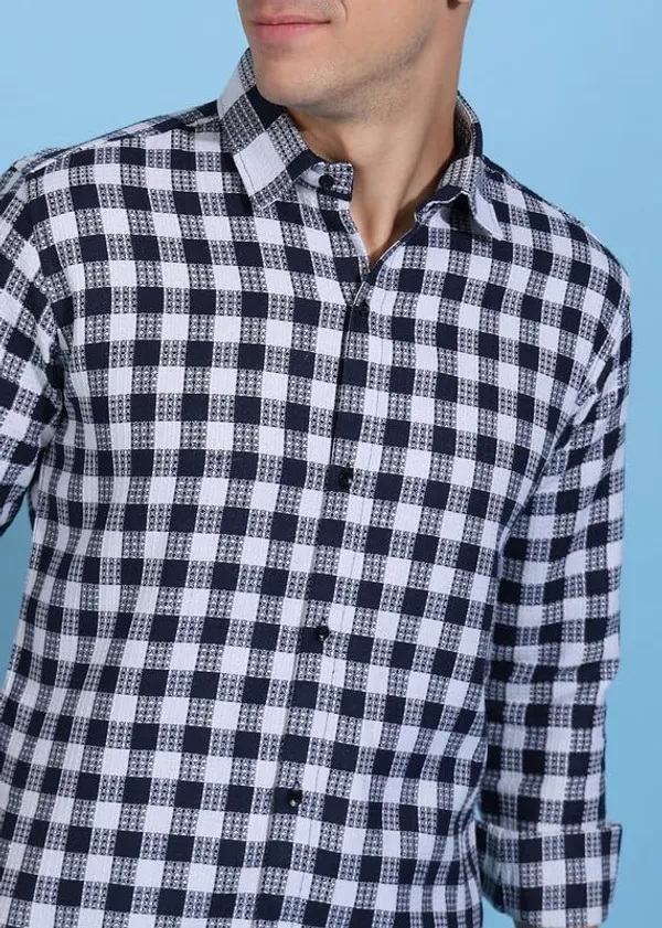 Midnight_Blue_Premium_Pure_Cotton_Checkered_Shirt_For_Men