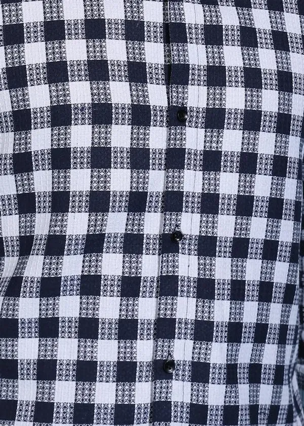 Midnight_Blue_Premium_Pure_Cotton_Checkered_Shirt_For_Men