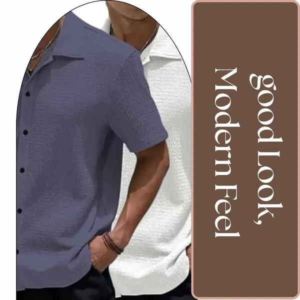 Dark_Grey_&_White_Premium_Poly_Cotton_Casual_Shirt_For_Men_(Pack_Of_2)