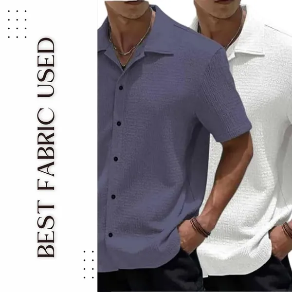 Dark_Grey_&_White_Premium_Poly_Cotton_Casual_Shirt_For_Men_(Pack_Of_2)