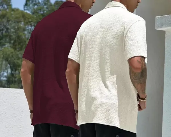 Maroon_&_White_Premium_Poly_Cotton_Casual_Shirt_For_Men_(Pack_Of_2)