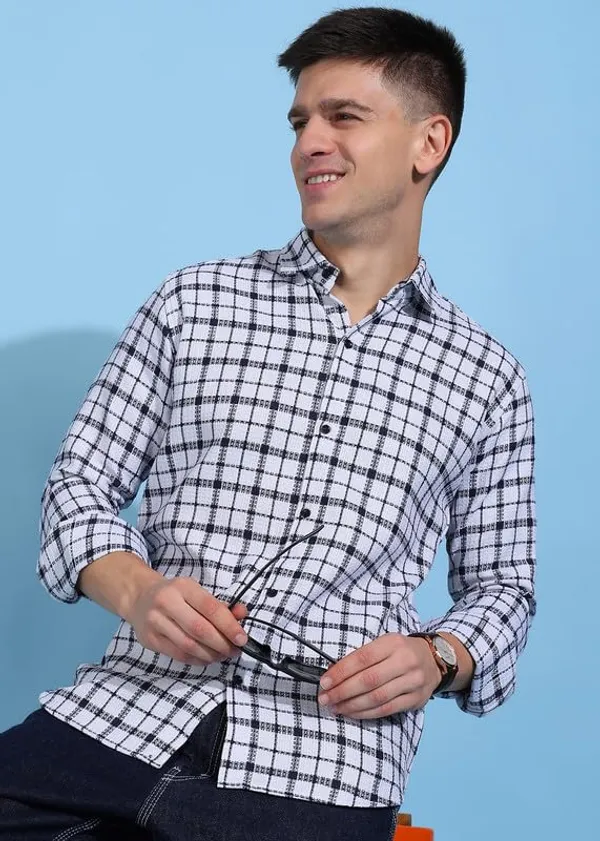 Light_Blue_Premium_Pure_Cotton_Checkered_Shirt_For_Men