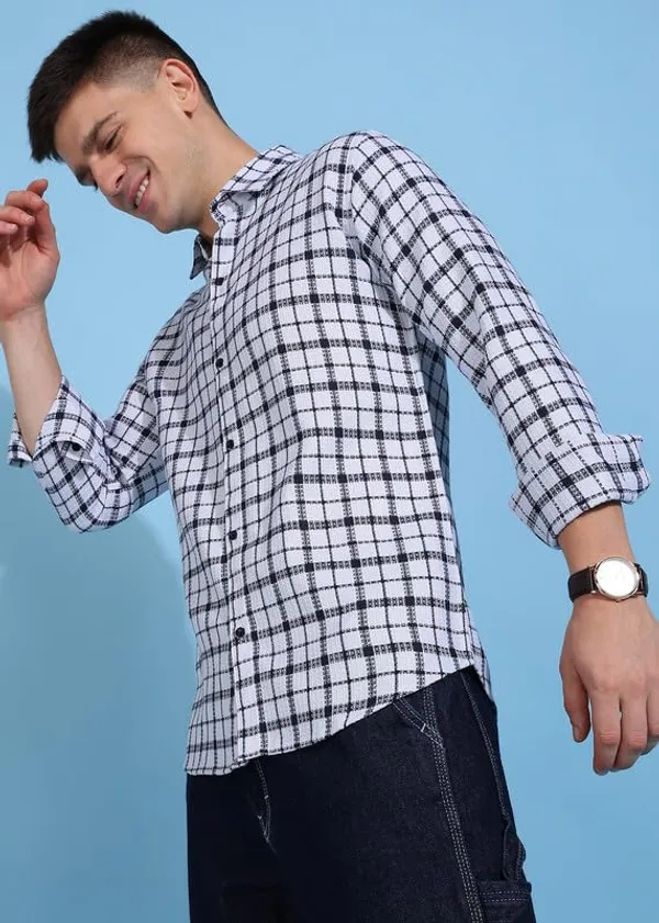 Light_Blue_Premium_Pure_Cotton_Checkered_Shirt_For_Men